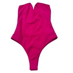 Blue Blush – Strapless Bodysuit – Fuchsia – Size S